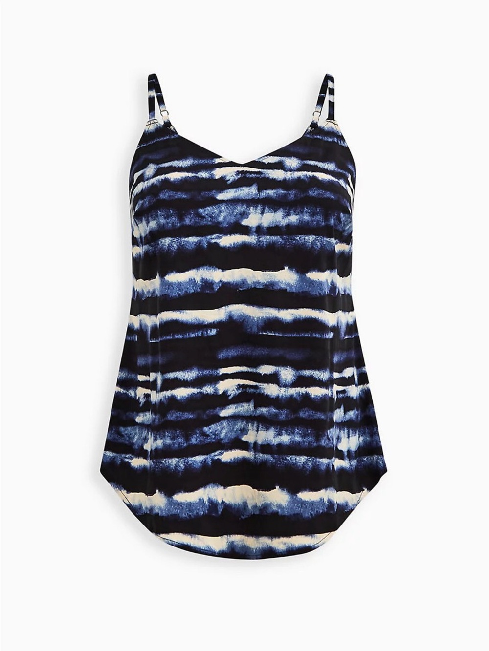 Torrid Tie Dye Swing Cami Tank Top Size 2 Blue Black Ivory Adjustable Straps